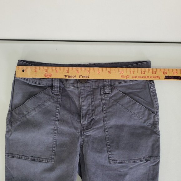 Madewell Jeans Womens 25 Gray Skinny Fatigue Military Moto Ankle Zip - Picture 10 of 14